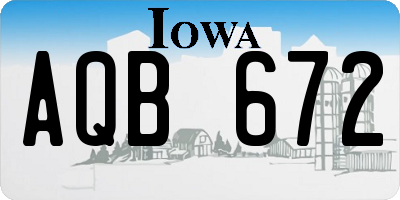 IA license plate AQB672