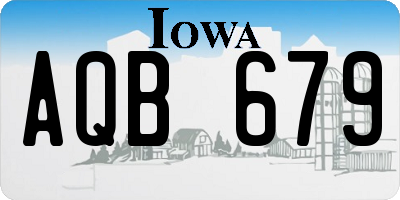 IA license plate AQB679