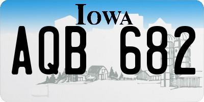 IA license plate AQB682