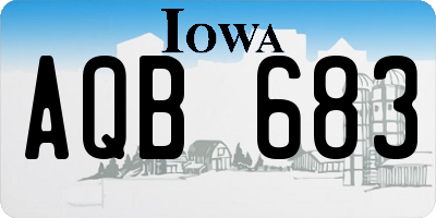 IA license plate AQB683