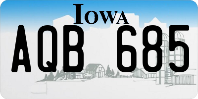 IA license plate AQB685