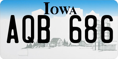 IA license plate AQB686
