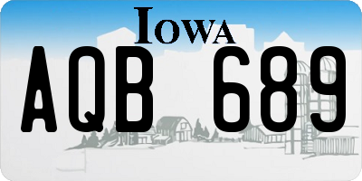 IA license plate AQB689