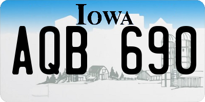 IA license plate AQB690