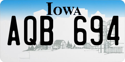 IA license plate AQB694