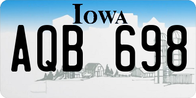 IA license plate AQB698