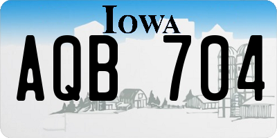 IA license plate AQB704