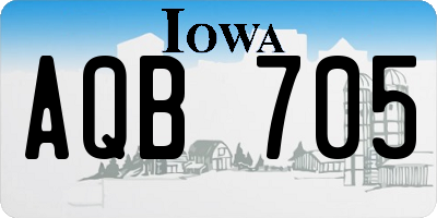 IA license plate AQB705