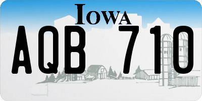 IA license plate AQB710