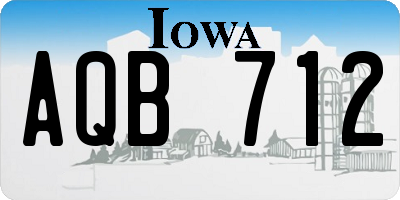 IA license plate AQB712