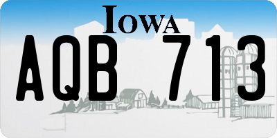 IA license plate AQB713
