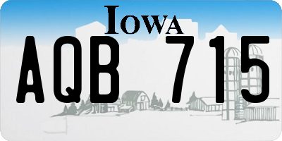 IA license plate AQB715