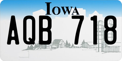 IA license plate AQB718
