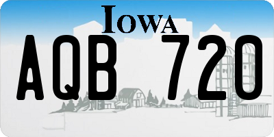 IA license plate AQB720