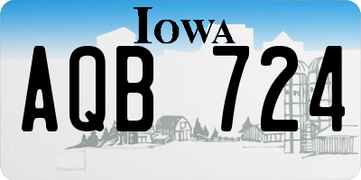 IA license plate AQB724