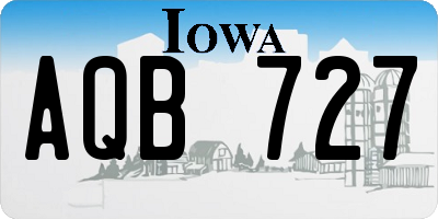IA license plate AQB727