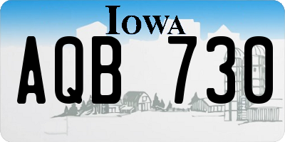 IA license plate AQB730