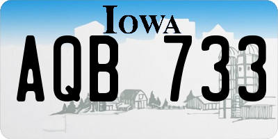 IA license plate AQB733