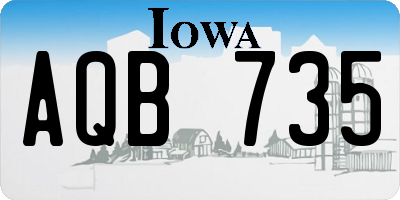 IA license plate AQB735