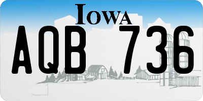 IA license plate AQB736