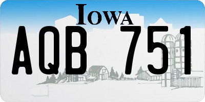 IA license plate AQB751