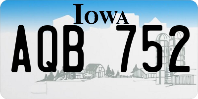 IA license plate AQB752