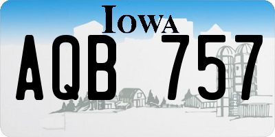 IA license plate AQB757