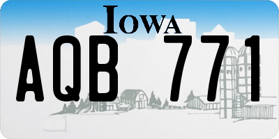 IA license plate AQB771
