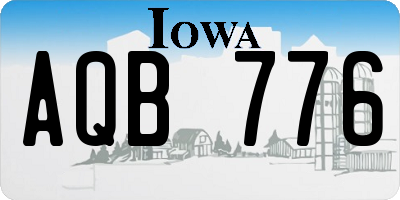 IA license plate AQB776