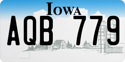 IA license plate AQB779