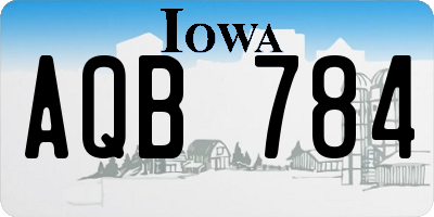 IA license plate AQB784