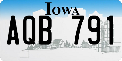 IA license plate AQB791