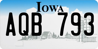 IA license plate AQB793