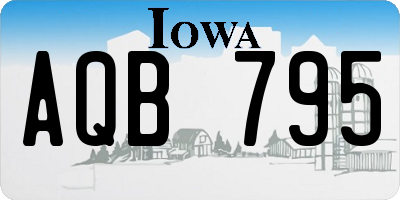 IA license plate AQB795