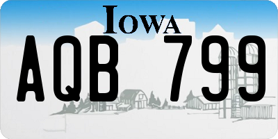 IA license plate AQB799