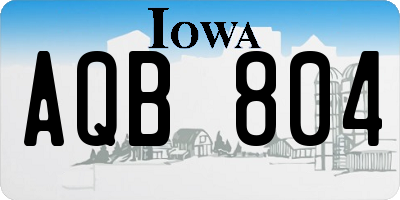 IA license plate AQB804