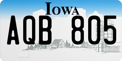 IA license plate AQB805