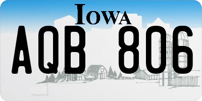 IA license plate AQB806