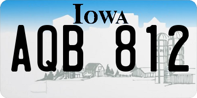 IA license plate AQB812