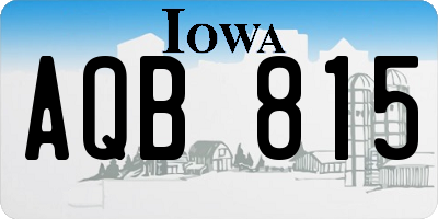 IA license plate AQB815