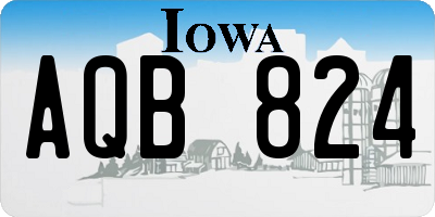 IA license plate AQB824