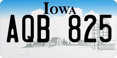 IA license plate AQB825