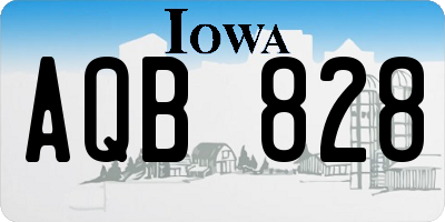 IA license plate AQB828