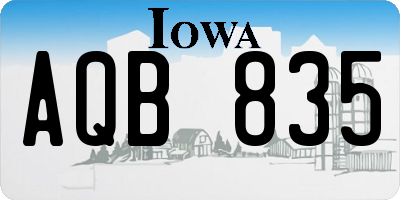 IA license plate AQB835