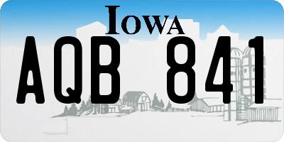 IA license plate AQB841