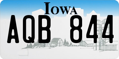 IA license plate AQB844
