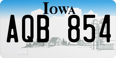 IA license plate AQB854