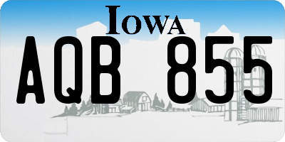 IA license plate AQB855