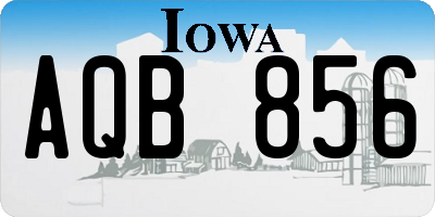 IA license plate AQB856