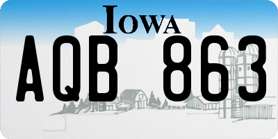 IA license plate AQB863
